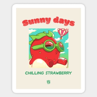 Sunny Days Chilling Strawberry Magnet